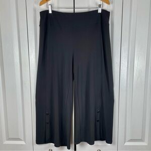 Cover Charge Pull on Wide Leg Pants Women’s XL Black 24” Inseam Goth Relaxed Fit